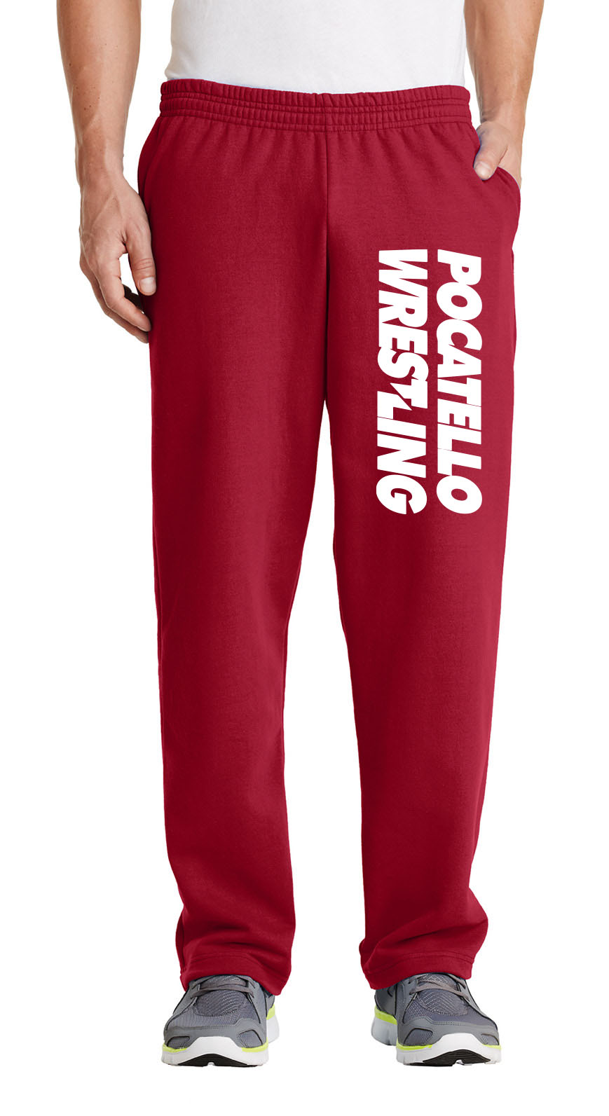 Red Sweats with white logo